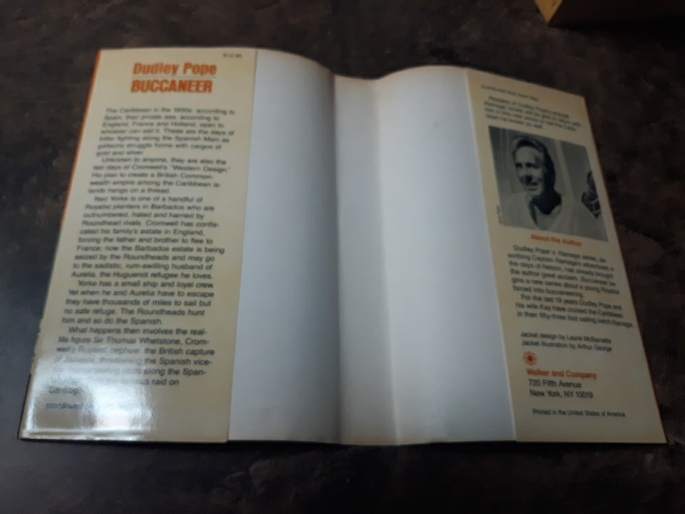 Dudley Pope, Buccaneer, HCDJ 1984 First Edition Good