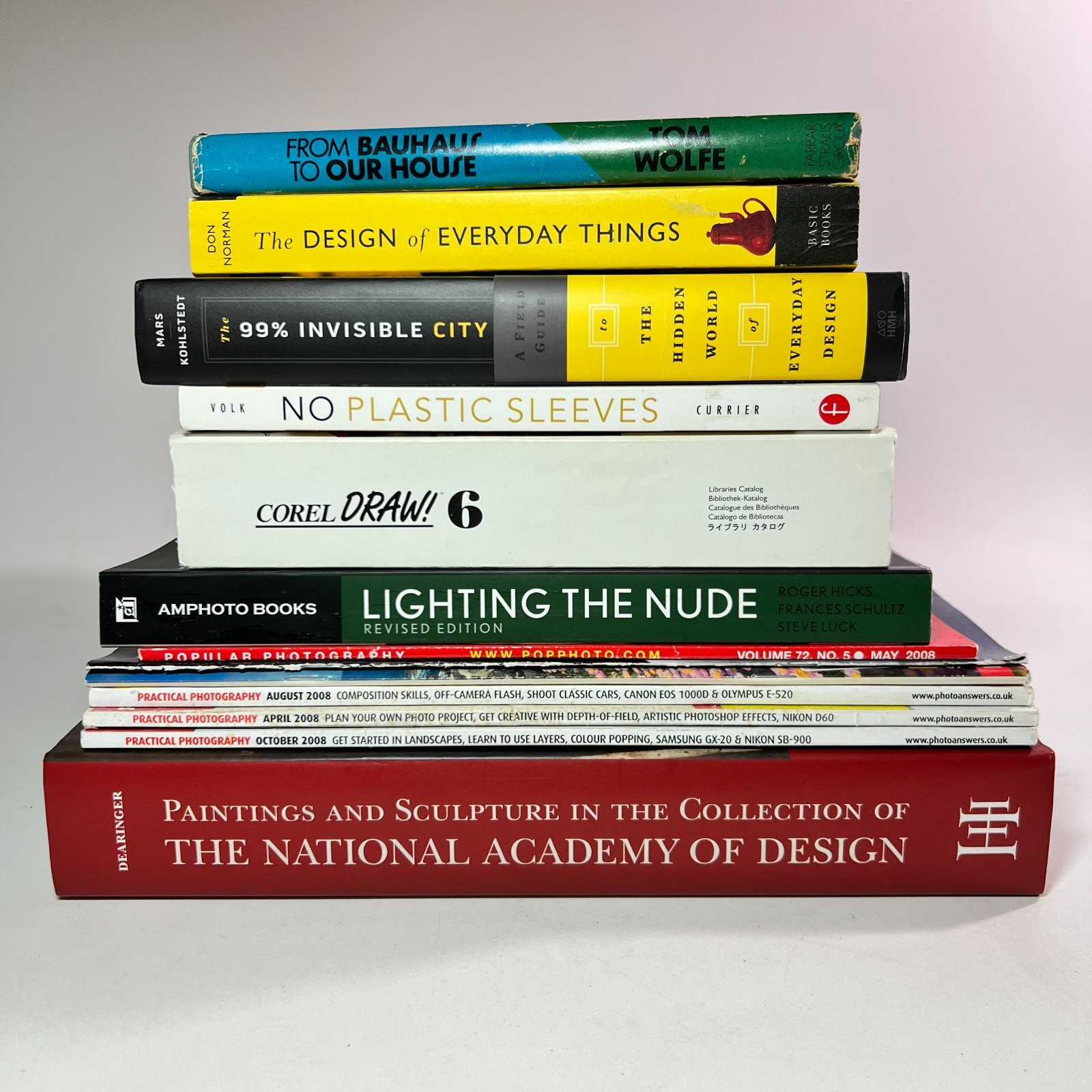 Design Photography Book Lot Don Norman Roman Mars Tom Wolfe Lighting