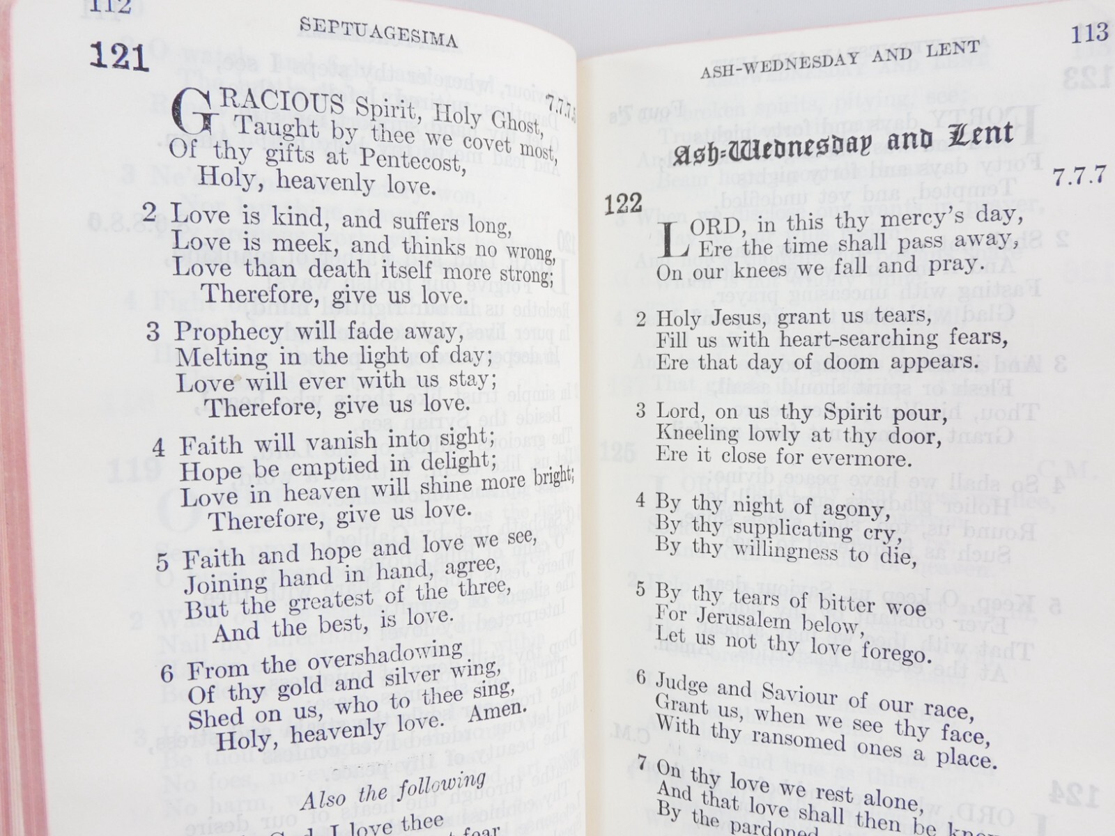 Antique Hymnal Protestant Episcopal Church 1920 Pocket Sized 578 Pgs 3-1/4″x 5″