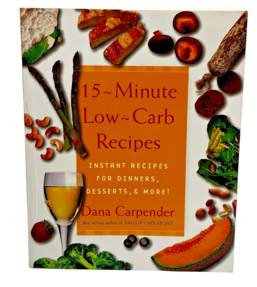 Lot of 1 Low-Carb Cookbooks Dana Carpender- 500 Recipes and 15 Minute Meals