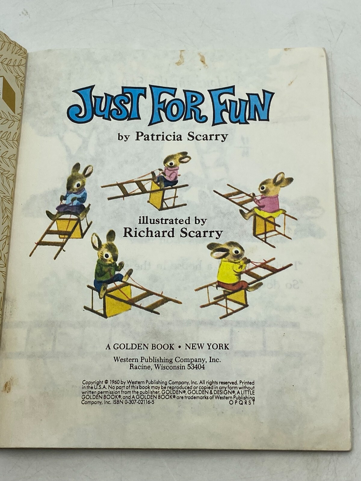 Little Golden Book Ser Richard Scarry’s Just for Fun by Patricia Scarry 1960