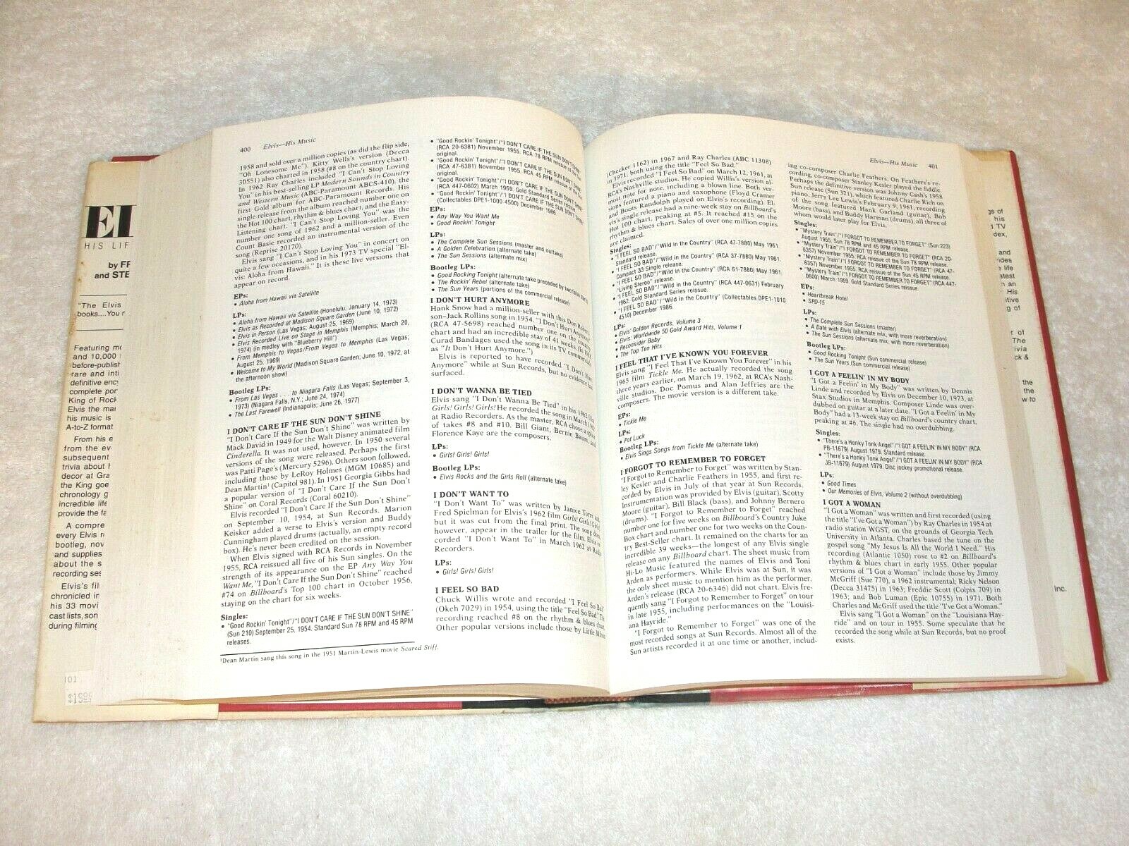 “Elvis His Life Fram A to Z” Hardcover, 620 pages. By Fred Worth, Steve Tamerius