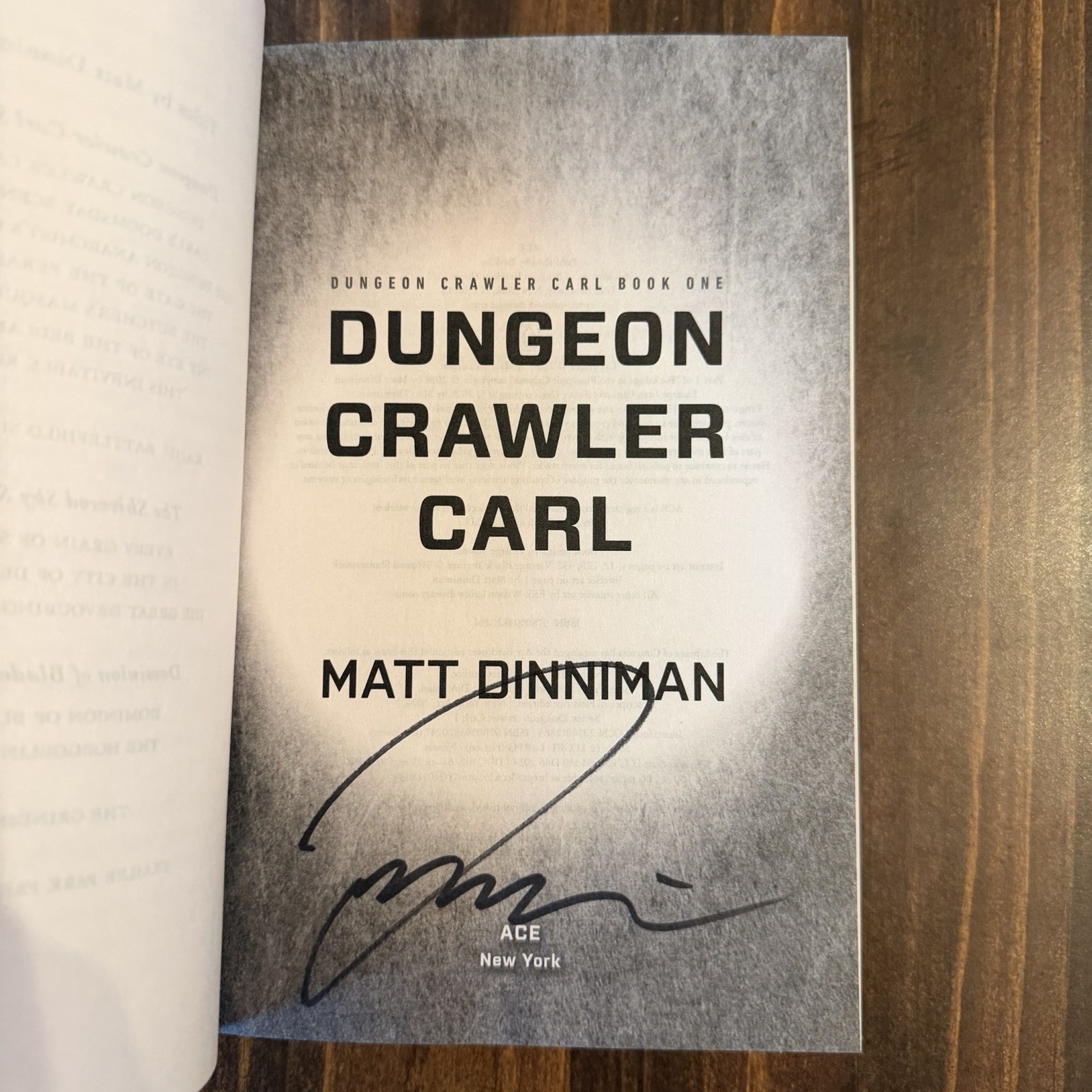 Matt Dinniman Dungeon Crawler Carl SIGNED Paperback