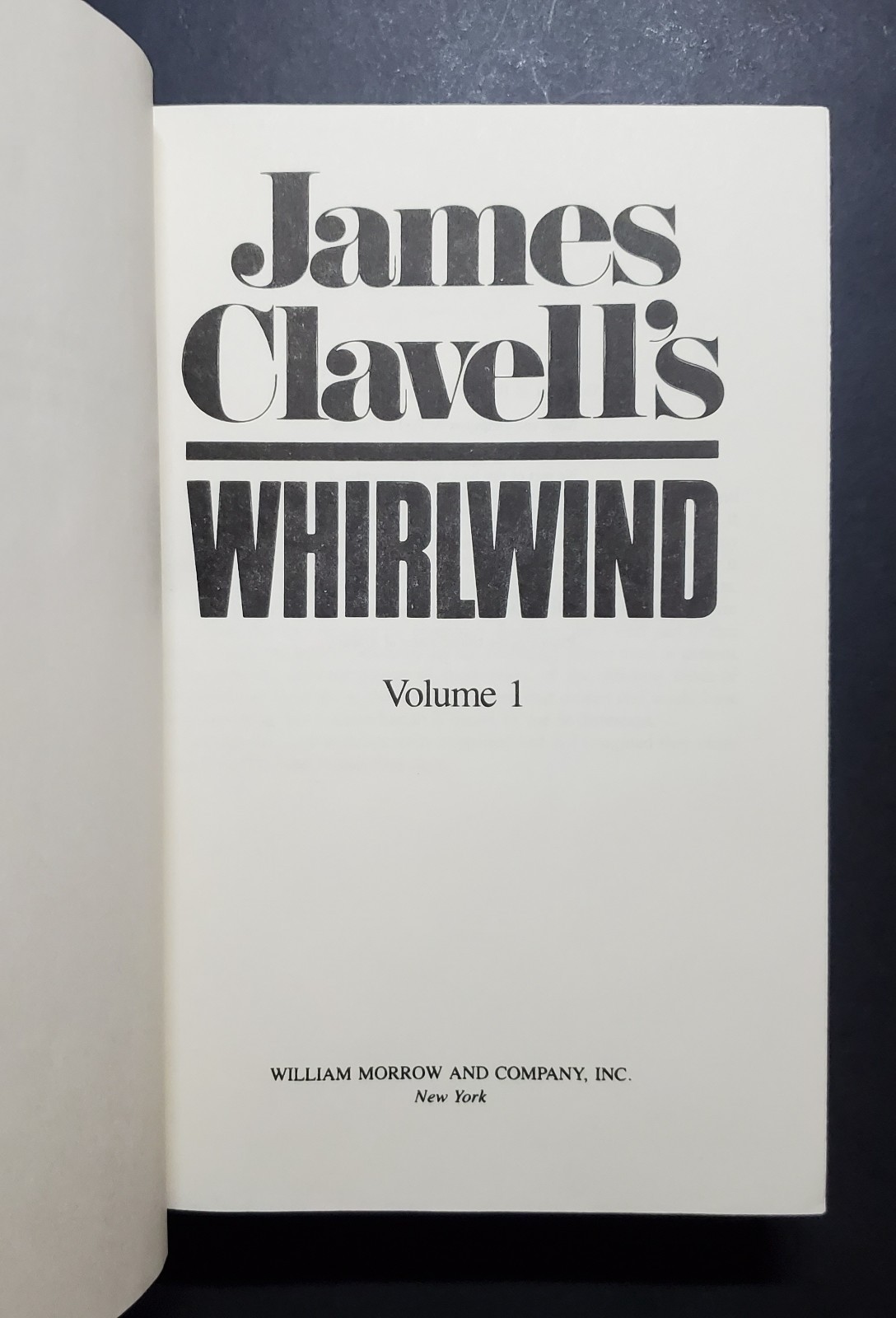 James Clavell Whirlwind– 2 Volume Set (1986 BCE Hardcovers w/Dust Jackets)