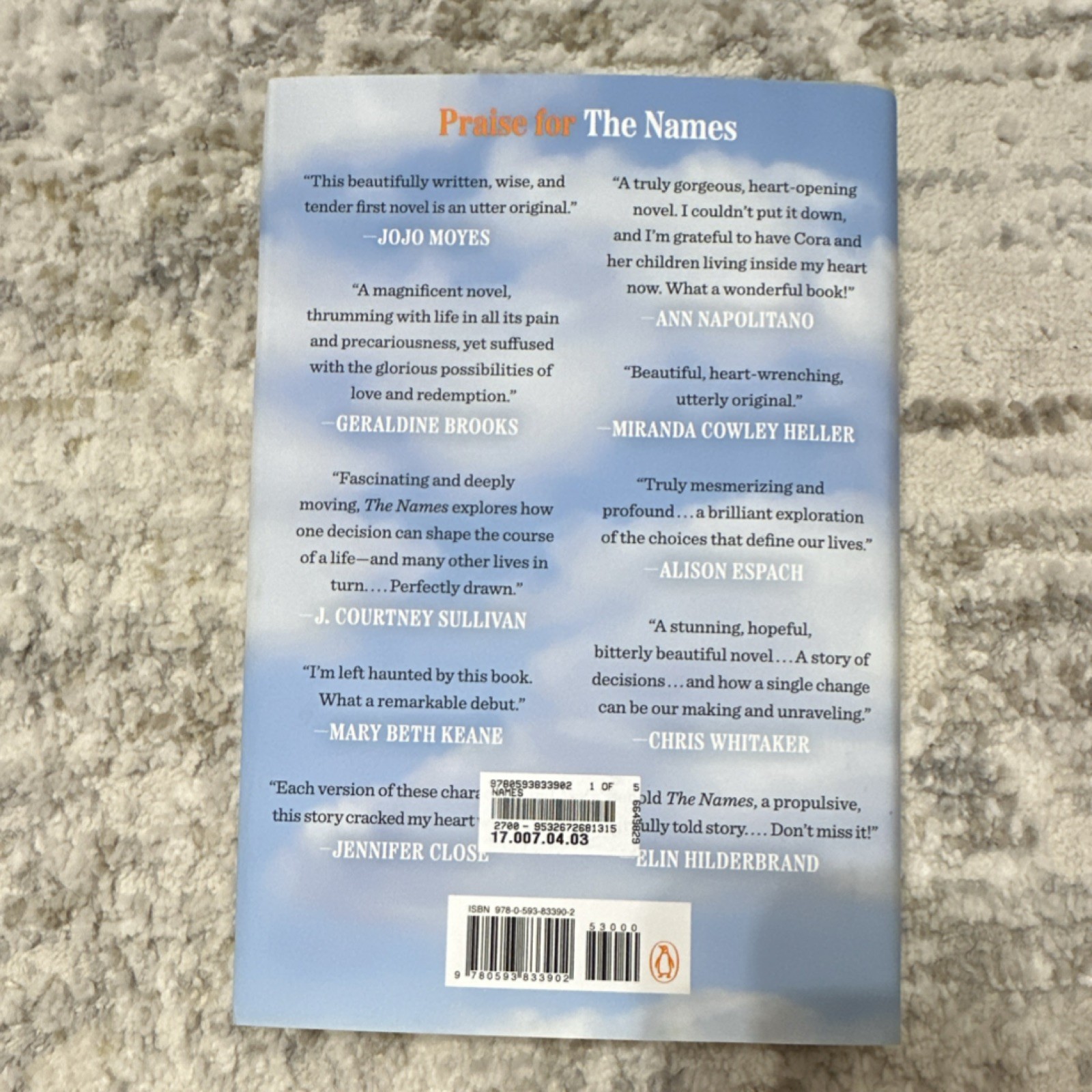Names: a Read with Jenna Pick by Florence Knapp, Penguin, Hardcover, 2025