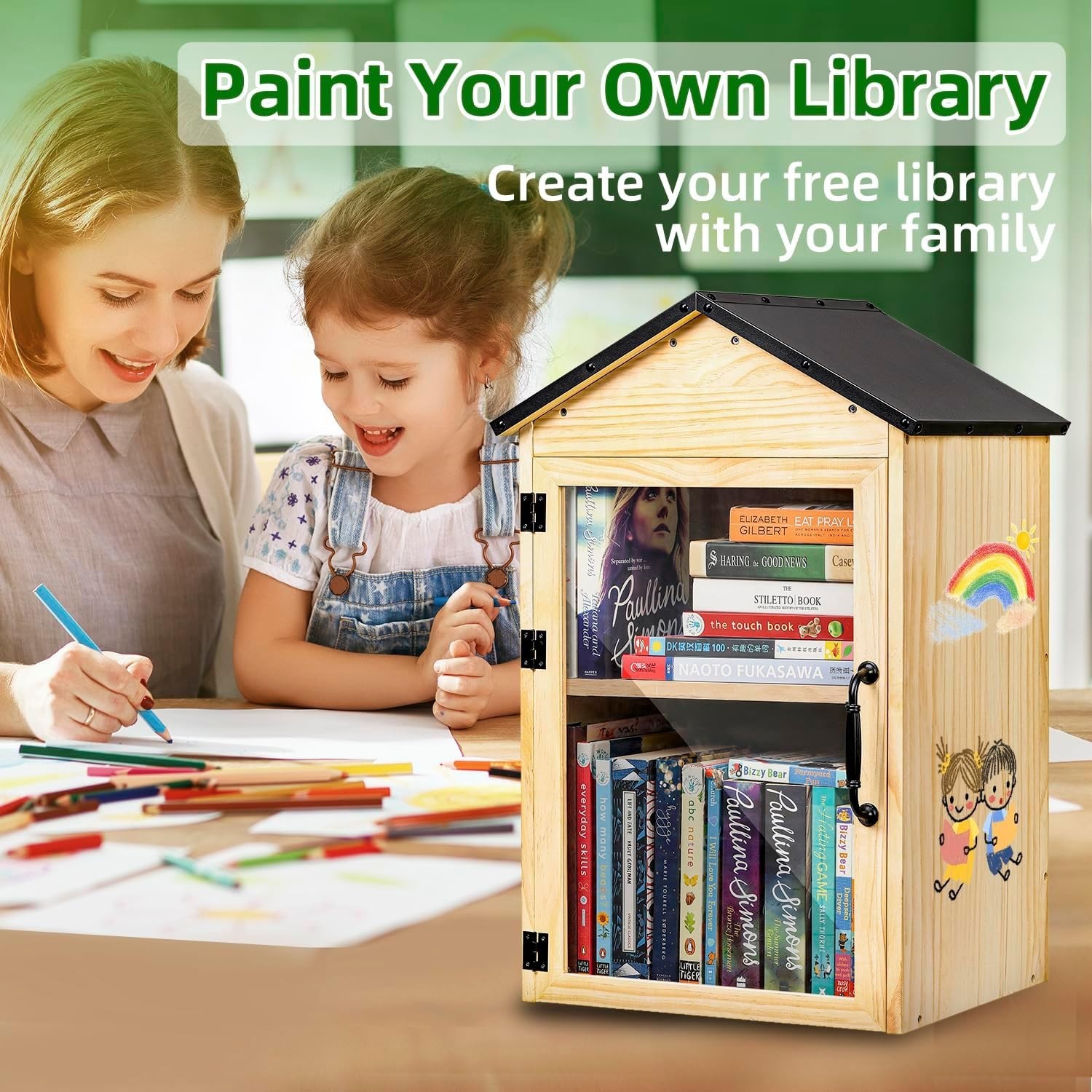 Weatherproof Little Library Box with Rust-Proof Hinges – Perfect for Neighbors