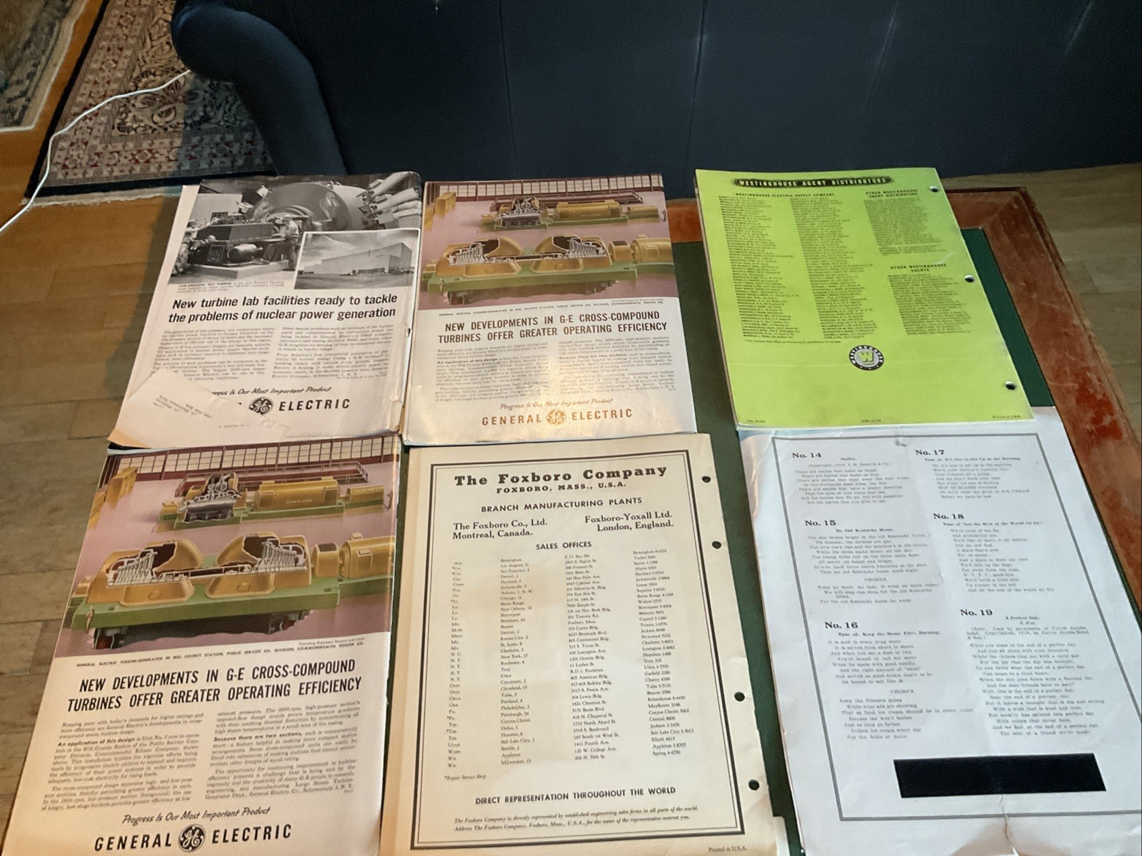 Lot of 11 GENERAL ELECTRIC Review, Westing house + Other Vintage Pamphlets