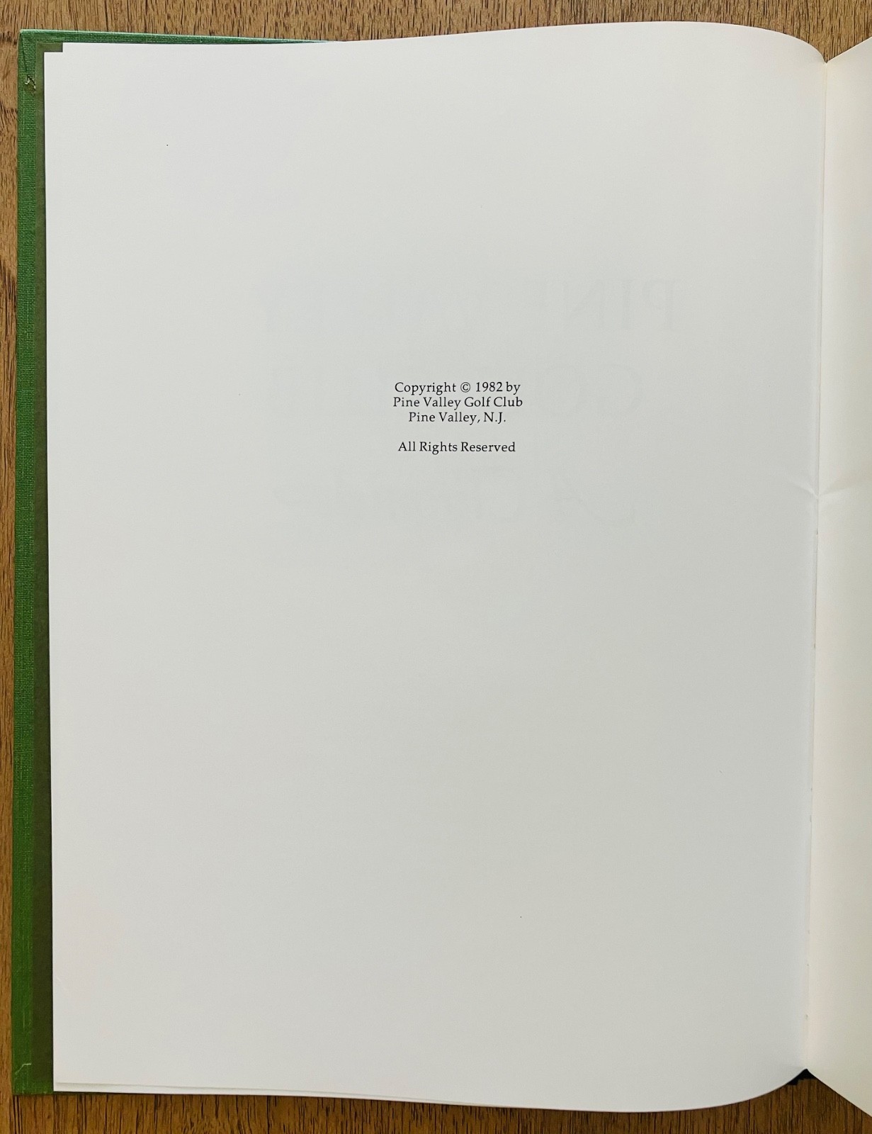 Pine Valley Golf Club: A Chronicle by Warner Shelly 1982 Hardcover in Slipcase