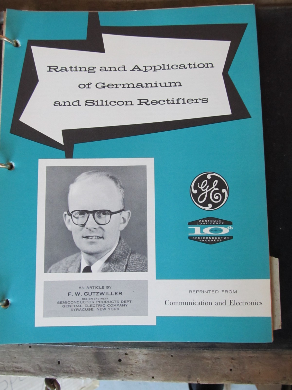 General Electric Catalog Binder 1956 Industrial Illustrated GE Orthicon Tubes +