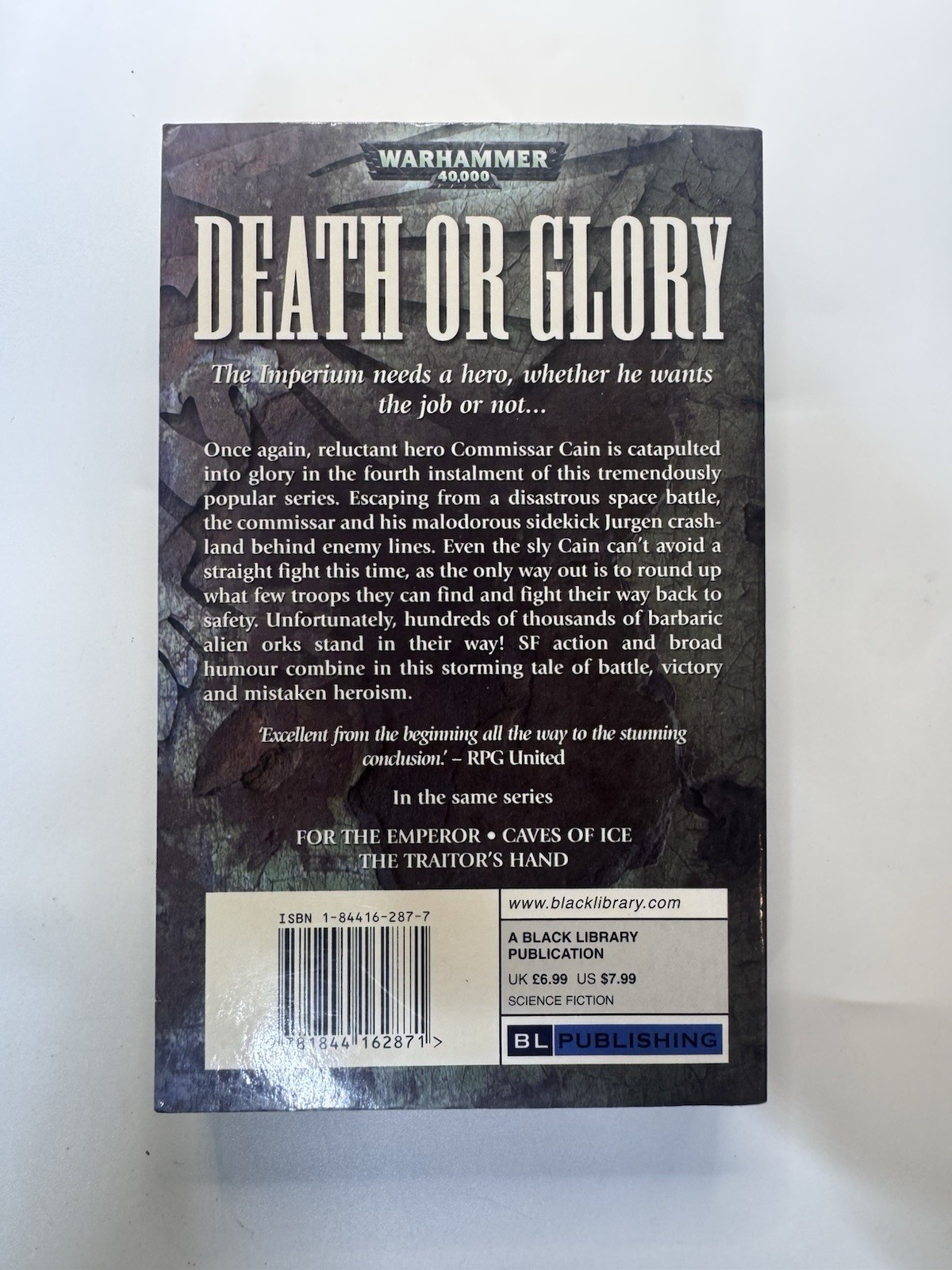 DEATH OR GLORY Sandy Mitchell (2006) Games Workshop Warhammer 40K Black Library