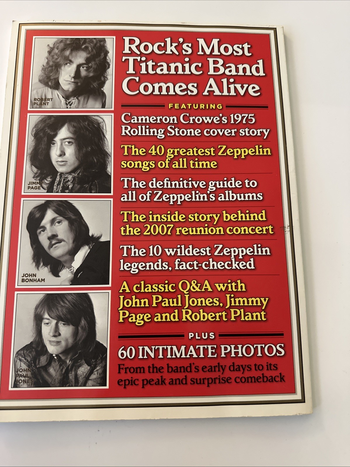 LED ZEPPELIN -ROLLING STONE COLLECTOR’S EDITION MAGAZINE – “INSIDE THEIR MUSIC”