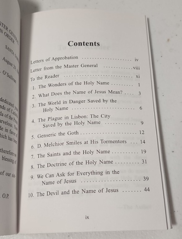 THE WONDERS OF HIS HOLY NAME Fr Paul O’Sullivan CATHOLIC Title Simplest secret