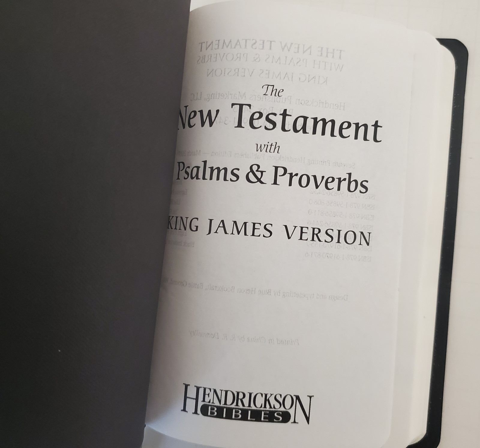 KJV New Testament with Psalms and Proverbs by Hendrickson Bibles Staff