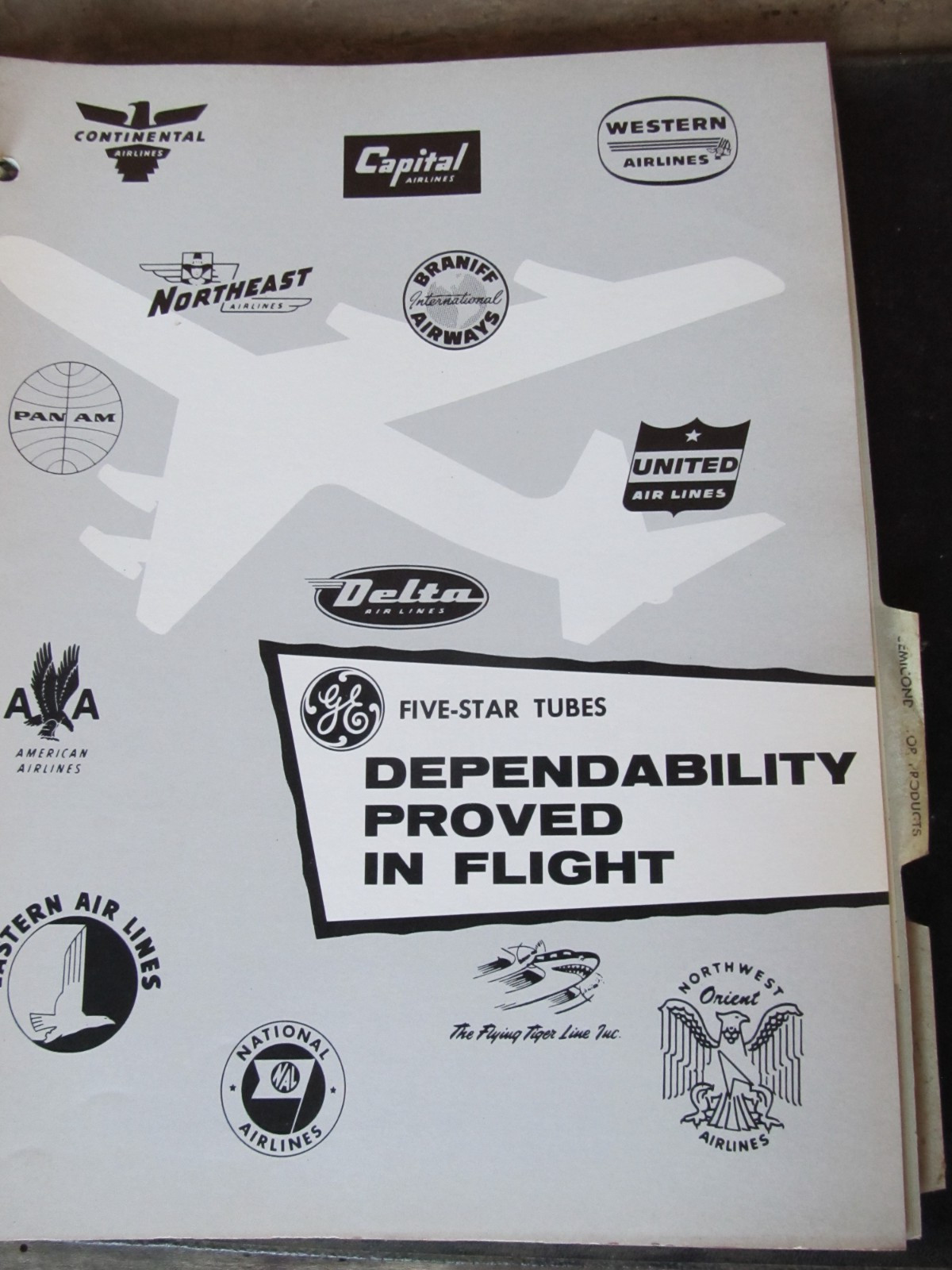 General Electric Catalog Binder 1956 Industrial Illustrated GE Orthicon Tubes +